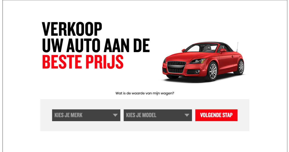 Verkoop auto de beste prijs | KoopMijnAuto.be